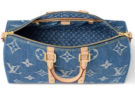 louis vuitton keepall.|louis vuitton denim keepall.